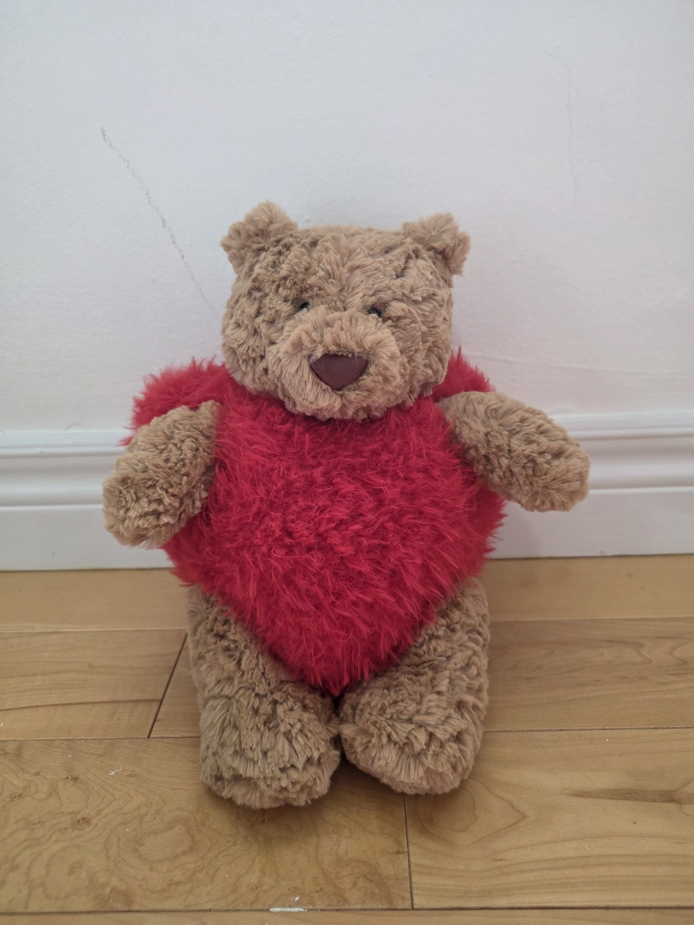 Jellycat Bartholomew Bear Heartthrob Plush BARL2HE Red Heart Valentine Teddy